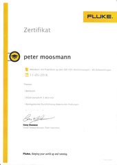 Herr Peter Moosmann, Messkurs mit Praktikum zu den DIN VDE-Bestimmungen